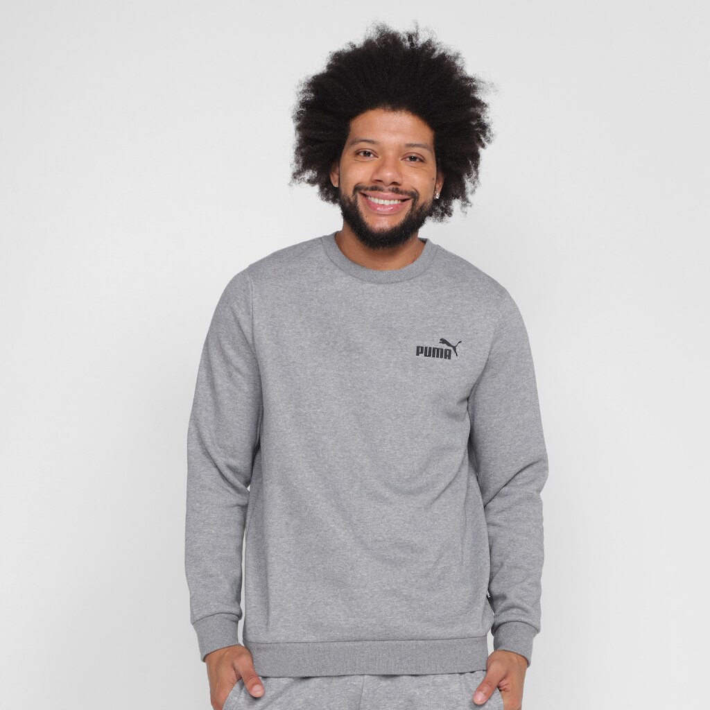 Moletom Puma Ess Small Logo Crew Fl Masculino