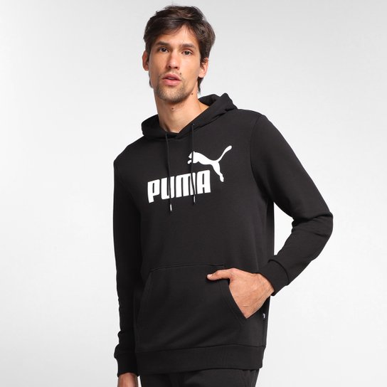 Moletom Puma Essentials Canguru Masculino - Preto Menor preço em Moletom Puma Essentials Canguru Masculino - Preto