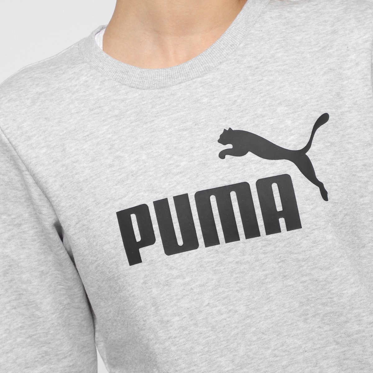 Moletom Puma Essentials Logo Crew Fl Feminino - 2
