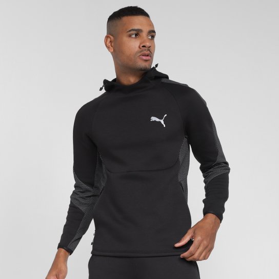 Moletom Puma Evostripe Capuz Masculino - Preto Menor preço em Moletom Puma Evostripe Capuz Masculino - Preto
