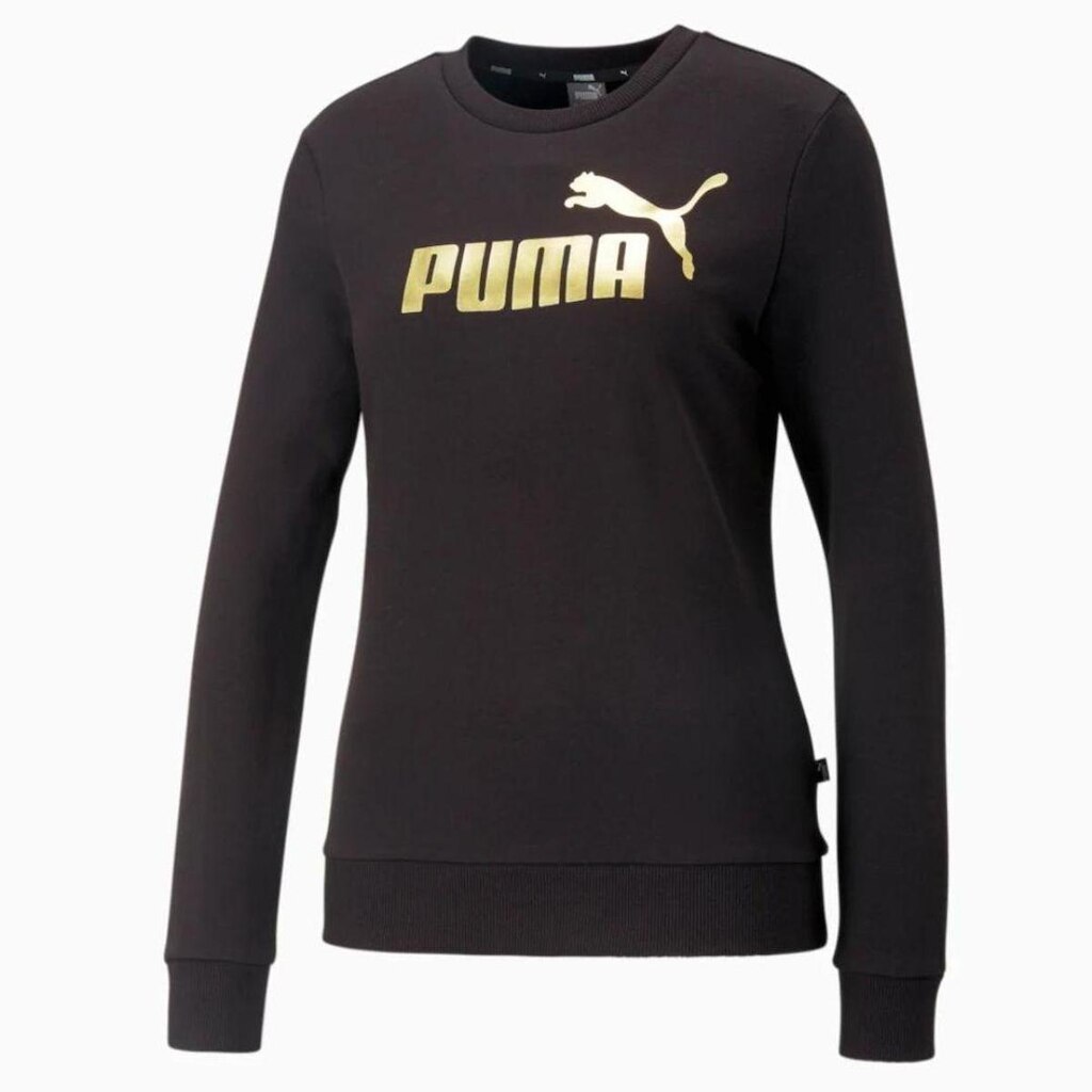 Moletom Puma Feminino Com Capuz Essentials Metalic Crew