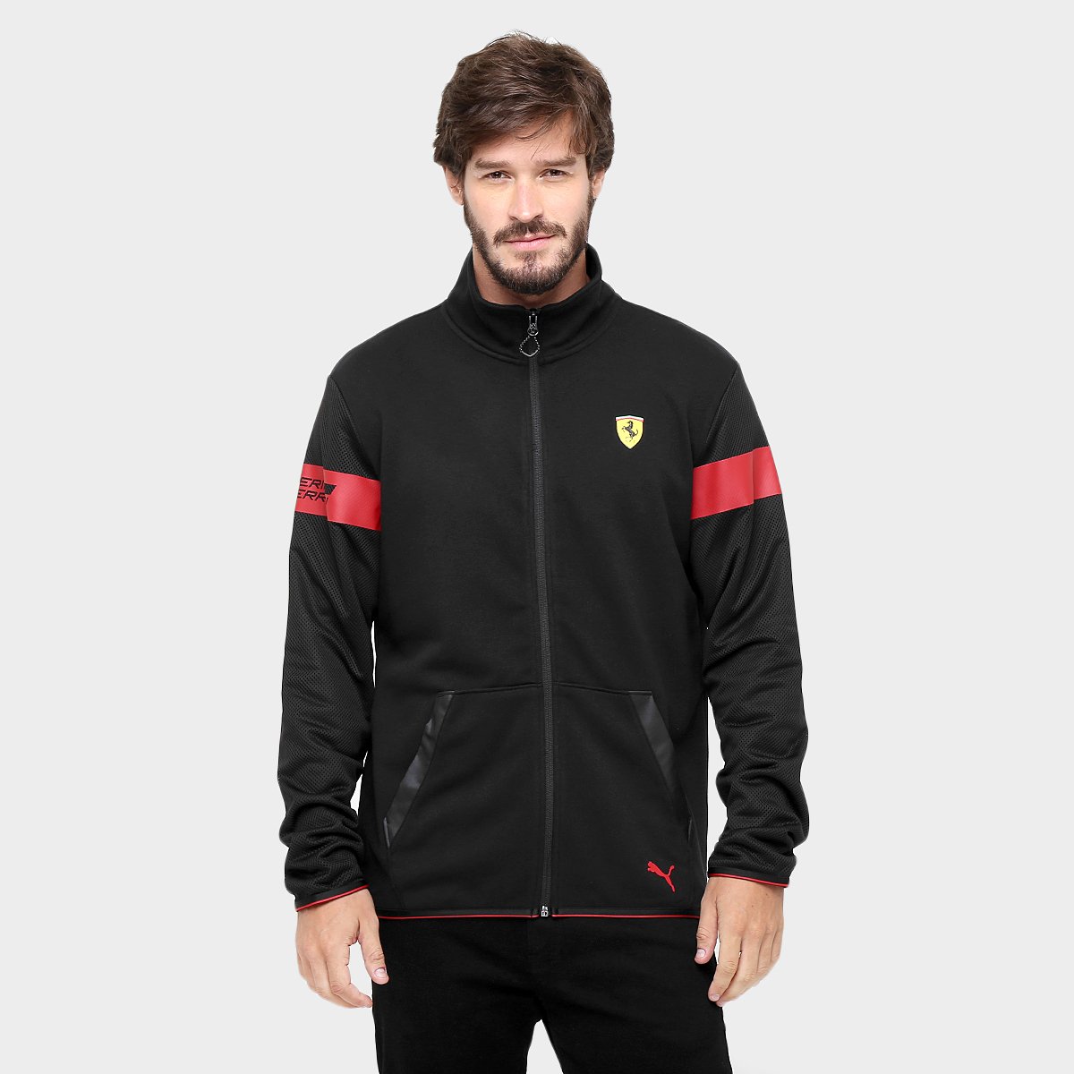puma ferrari moletom com capuz black