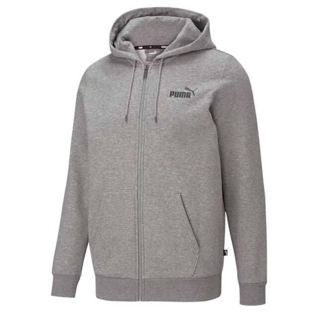 Moletom Puma Masculino Hoodie Essentials Small Logo Cinza Mescla