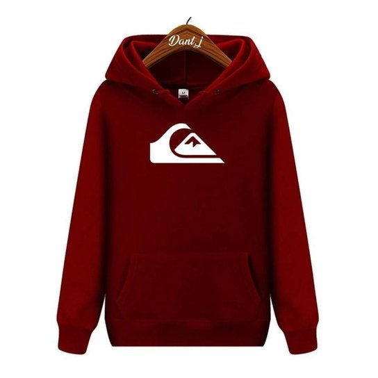 Moletom Quick Silver Primeira Linha Blusa Casaco De Frio Vinho