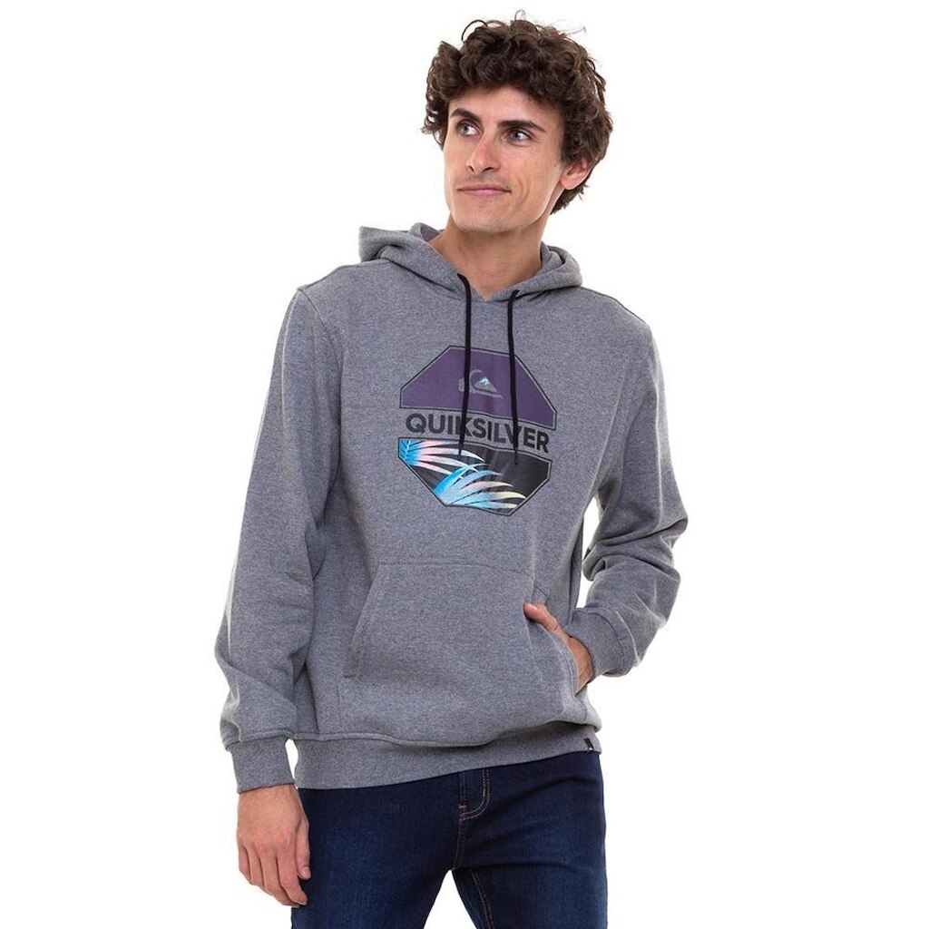 Moletom Quiksilver Fechado Canguru Panel