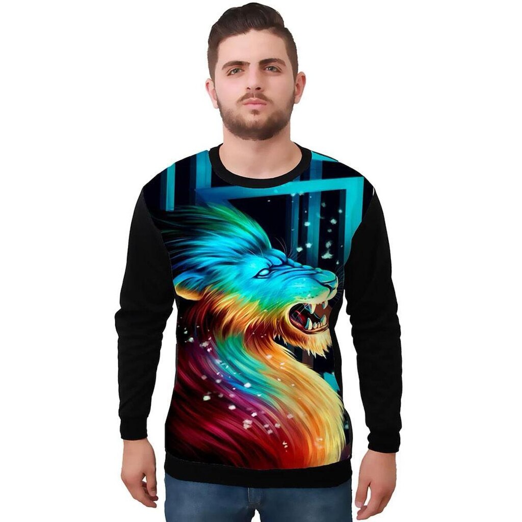 Moletom Ramavi Lion Collors Preto