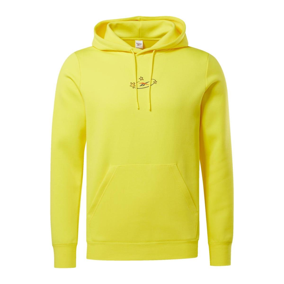 reebok yellow moletom com capuz