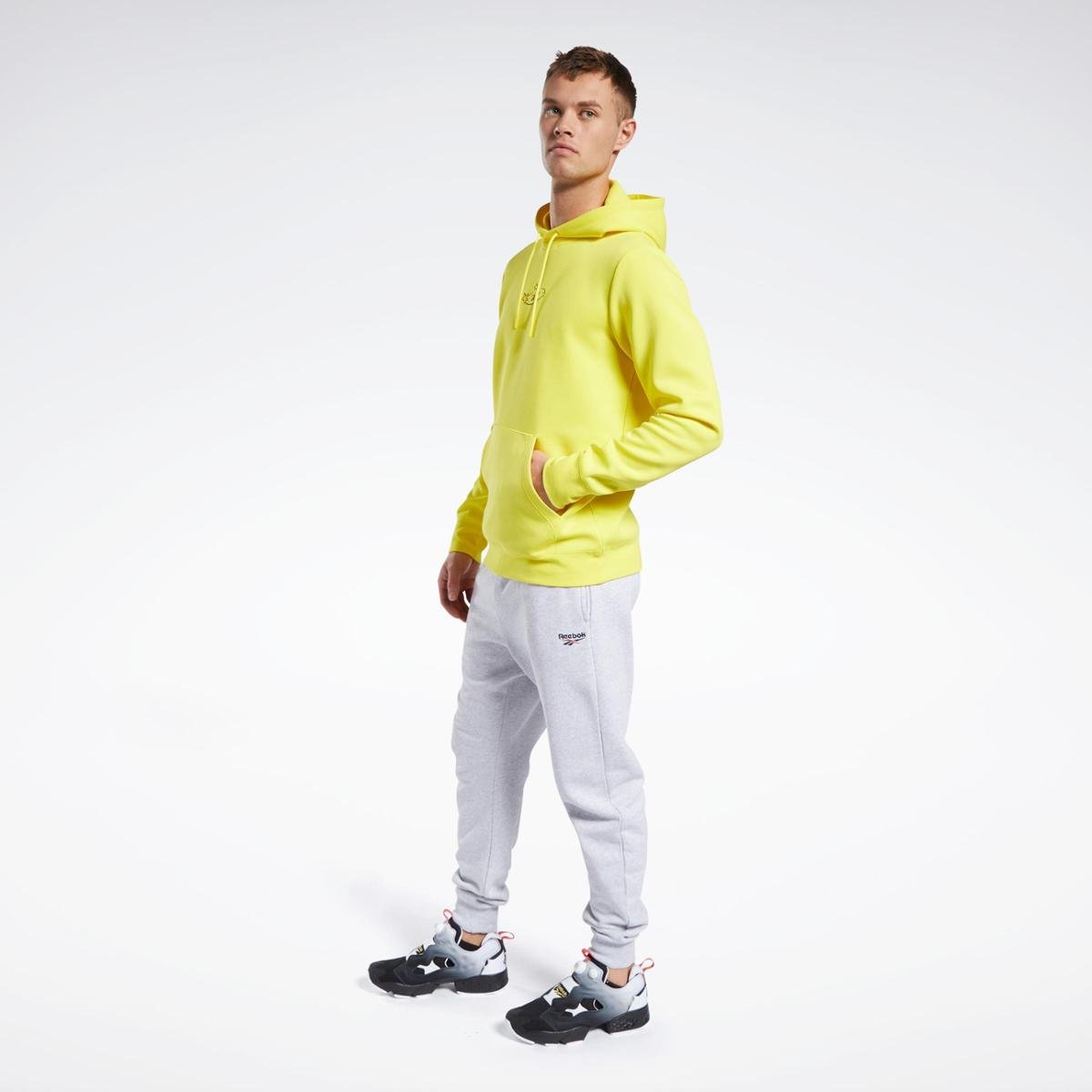 reebok yellow moletom com capuz