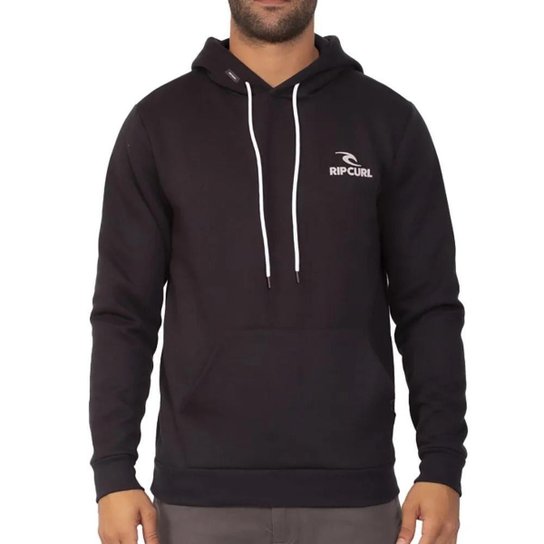 Moletom Rip Curl Brand Stack Hood Masculino Preto+Cinza Netshoes