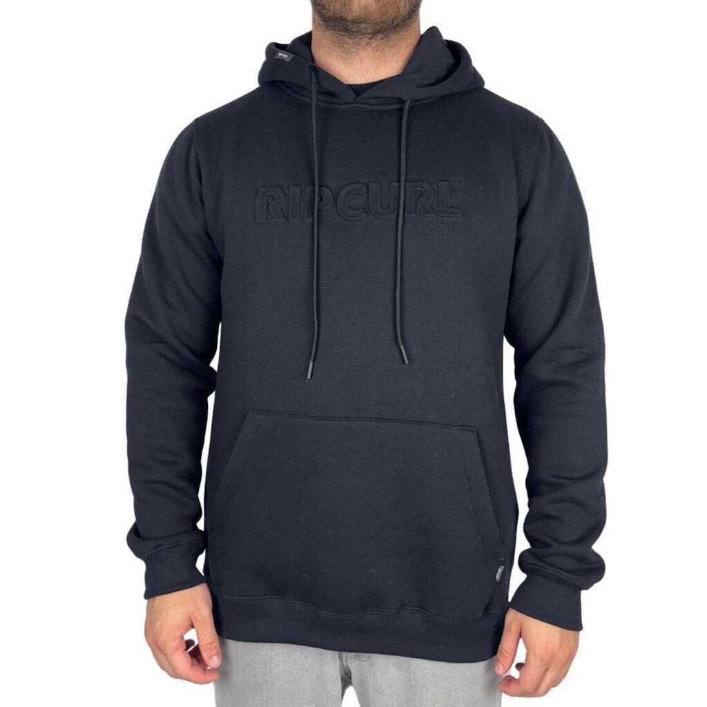 Moletom Rip Curl Especial Logo Relevo Preto