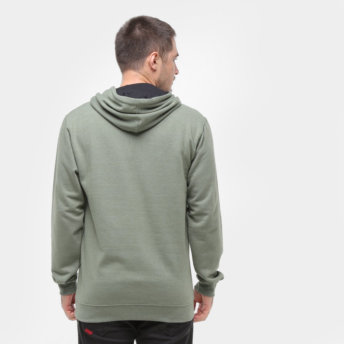 khaki longline moletom com capuz