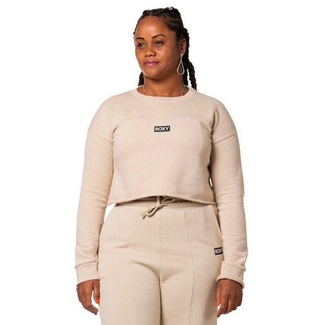 Moletom Roxy Care Cut Off Pull Over Areia