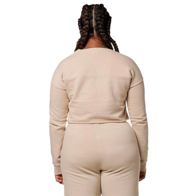 Moletom Roxy Care Cut Off Pull Over Areia