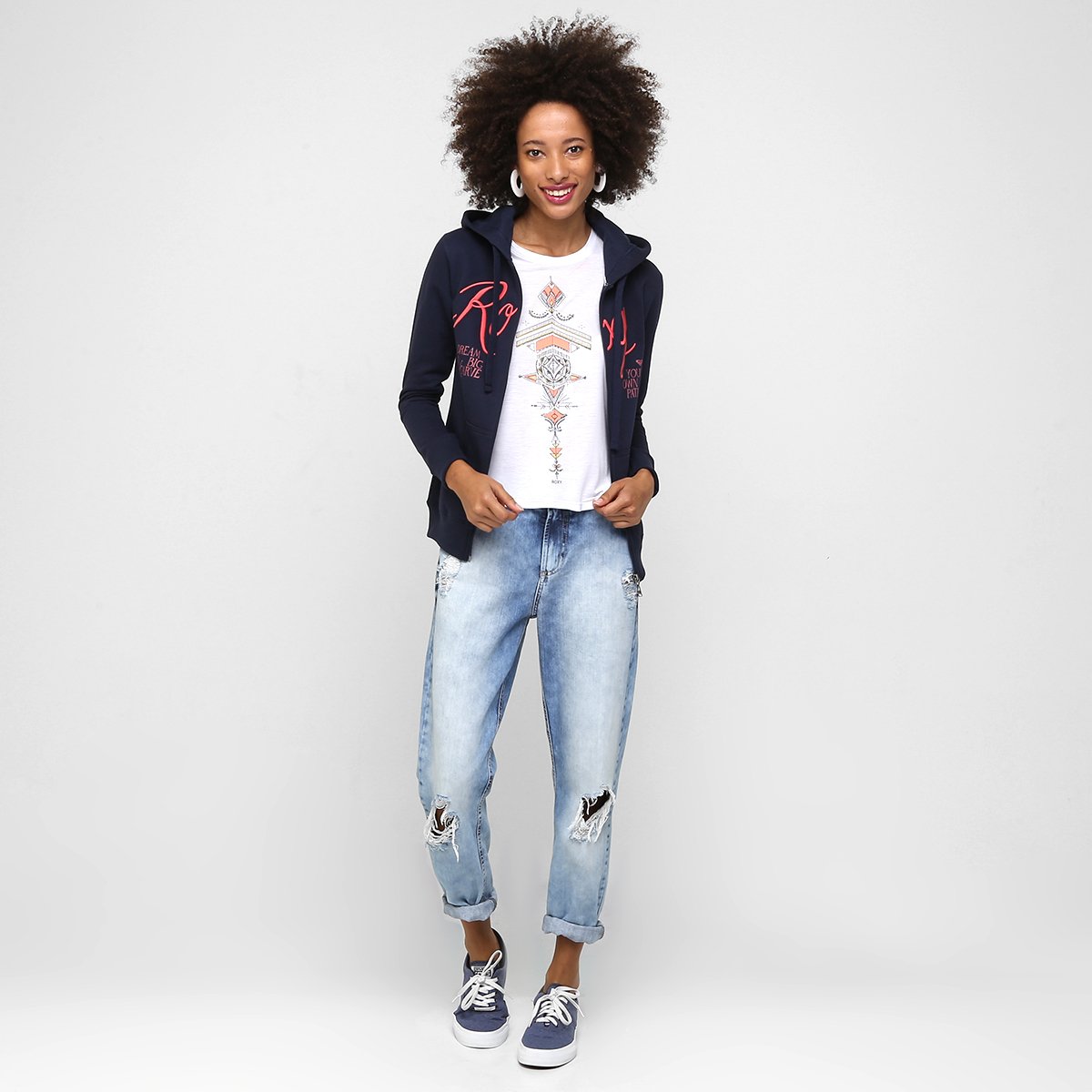 roxy shine your light moletom com capuz