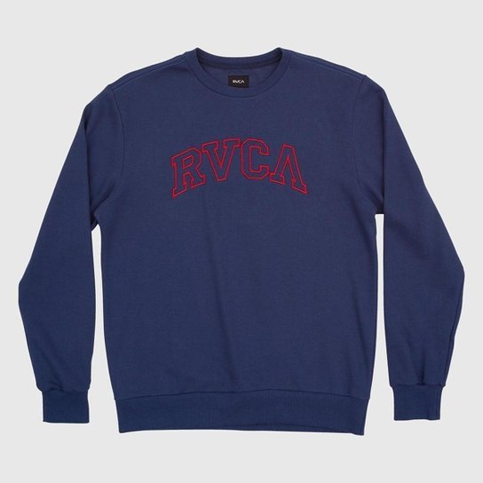 MOLETOM RVCA CARE HASTINGS EMB MARINHO - Azul