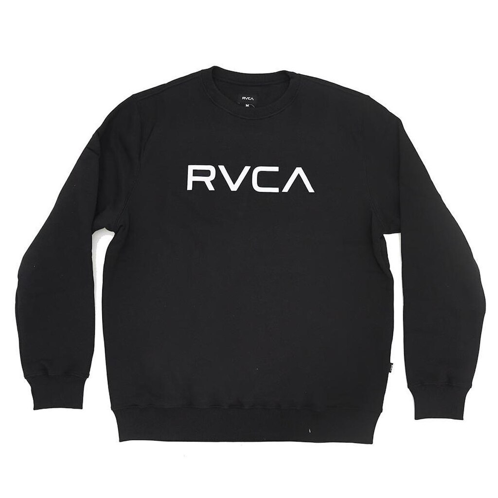 Moletom RVCA Careca Big Logo Crew 270g - Preto