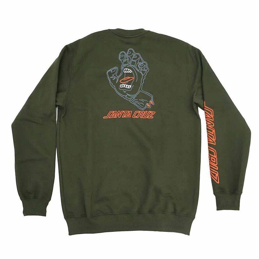 Moletom Santa Cruz Careca Void Hand Strip - Verde