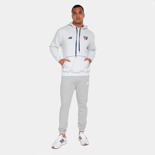 Moletom São Paulo 24/25 Viagem New Balance C/ Capuz Masculina