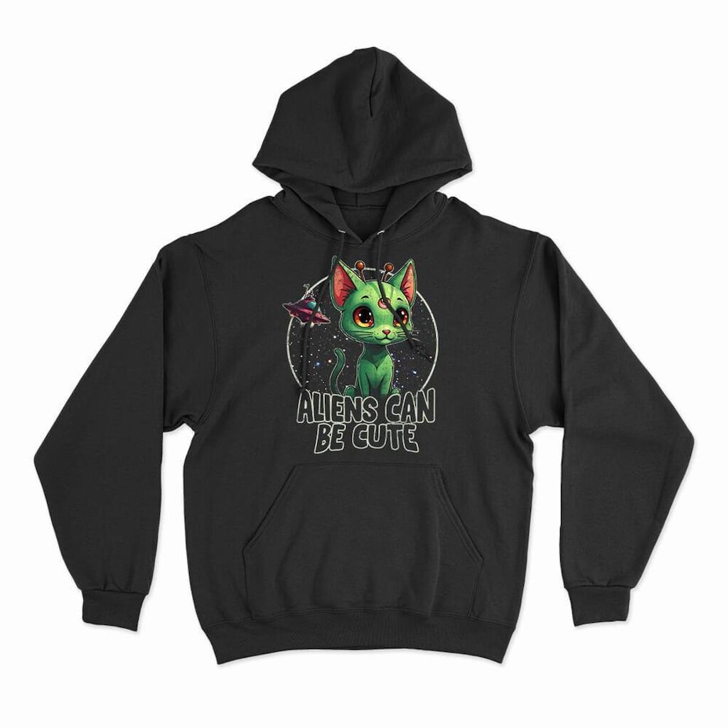 Moletom Studio Geek Com Capuz Aliens Can Be Cute Unissex