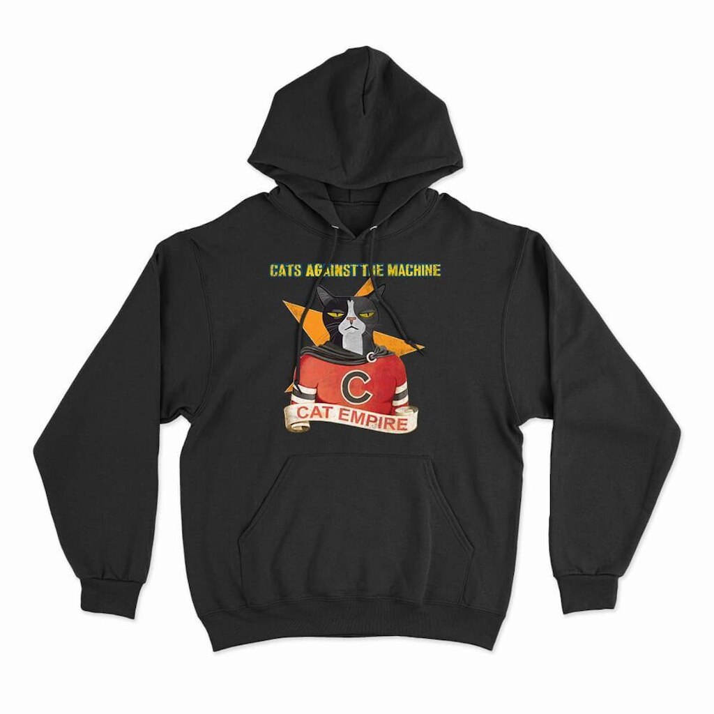 Moletom Studio Geek Com Capuz Cats Against The Machine Unissex