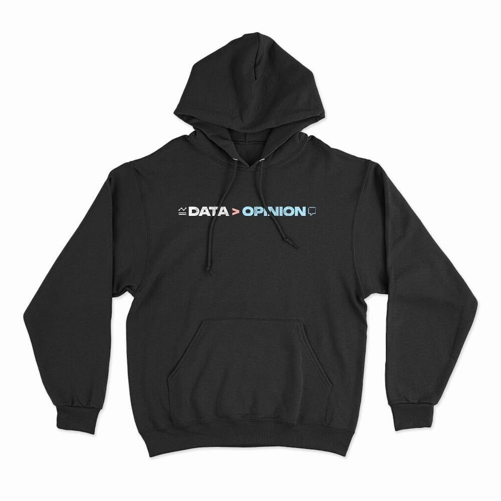 Moletom Studio Geek Com Capuz Data Is Greater Than Opinion Unissex