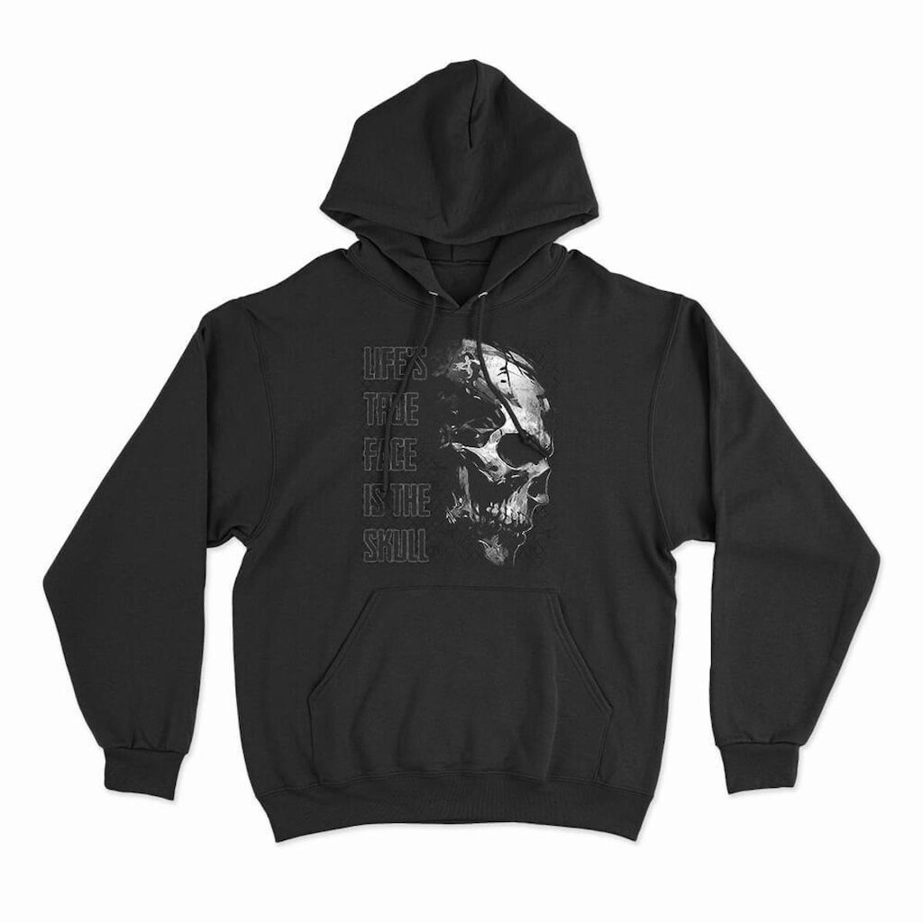 Moletom Studio Geek Com Capuz Life's True Face Is The Skull Unissex