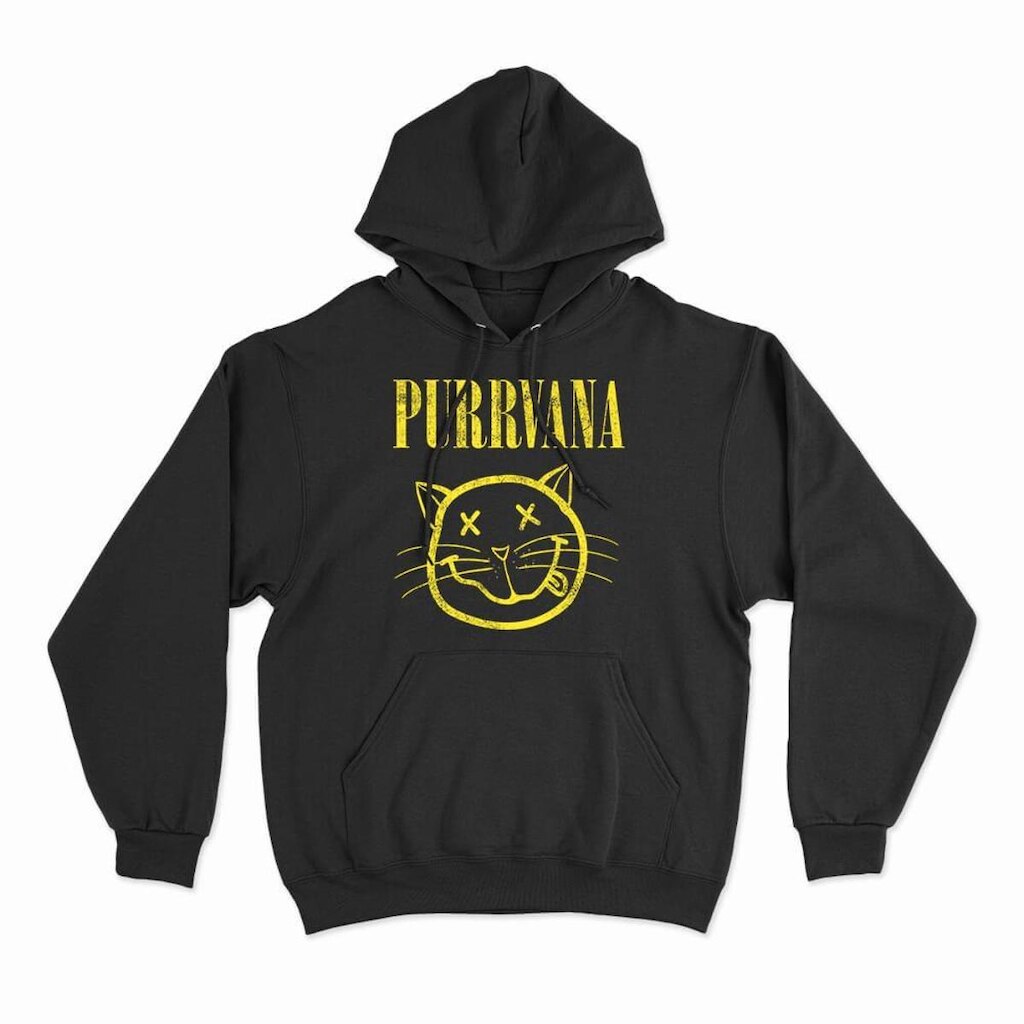 Moletom Studio Geek Com Capuz Purrvana Unissex