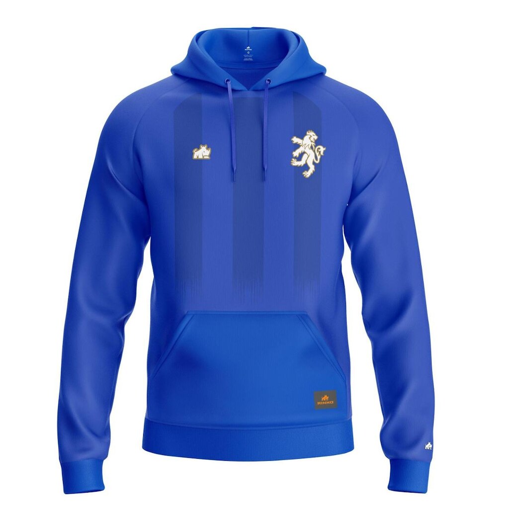 Moletom The Blues Com Capuz Pluciado 3 Cabos Original Rinno Class Azul