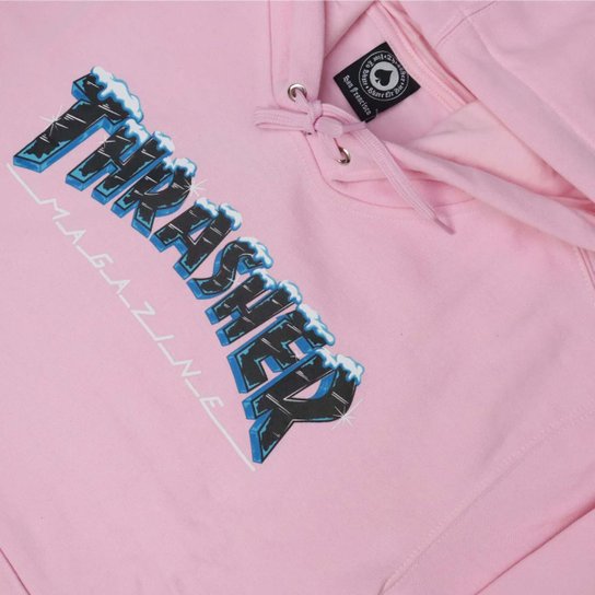 Moletom Thrasher Magazine Canguru Black Ice Rosa Rosa Netshoes