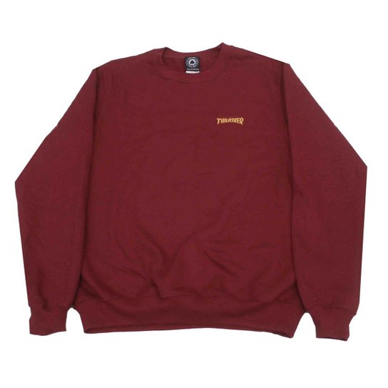 Moletom Thrasher Magazine Mini Logo Crewneck - Vermelho Escuro