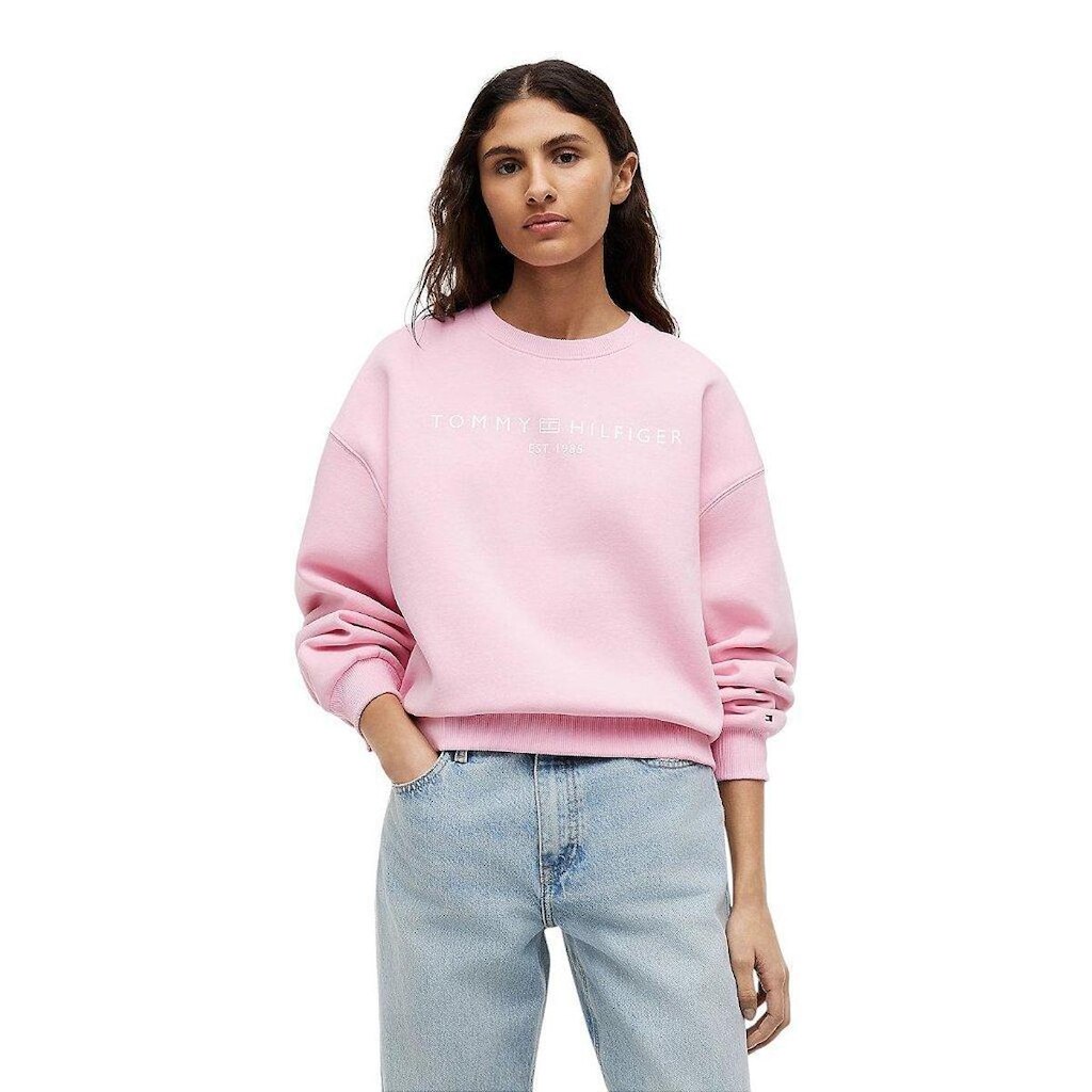 Moletom Tommy Hilfiger Fleece Feminino Branco