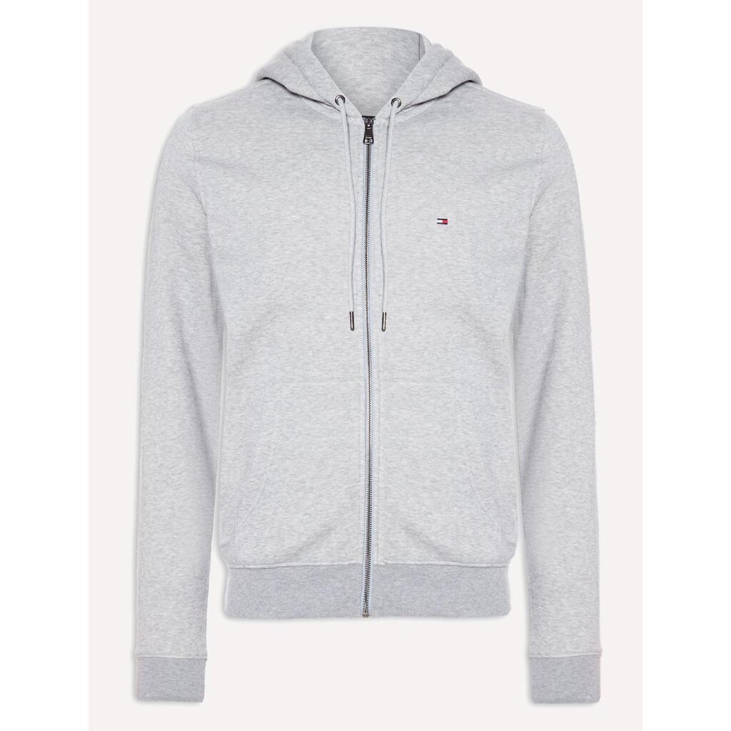 Moletom Tommy Hilfiger Masculino Flag Logo Zip-Through Hoody Cinza Mescla