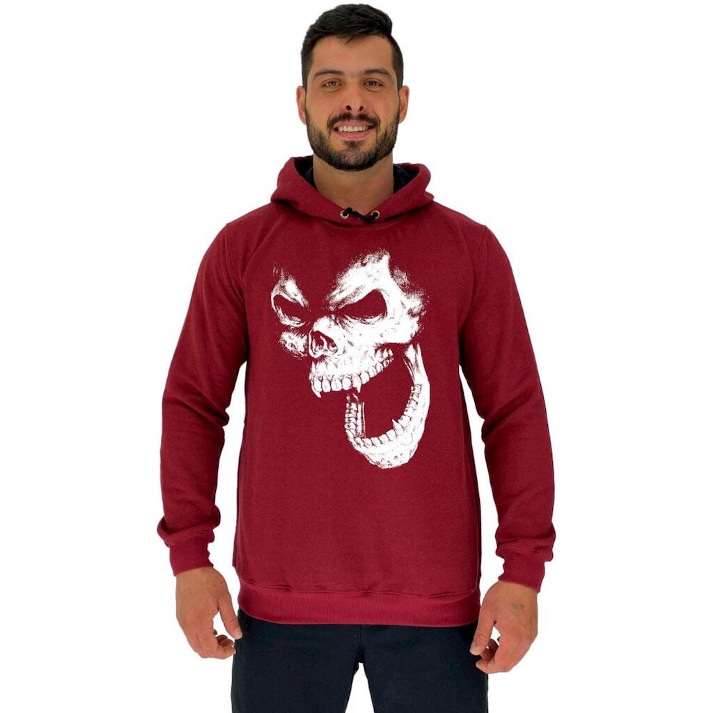 Moletom Tradicional Capuz MXD Conceito Gorilla Skull Masculino