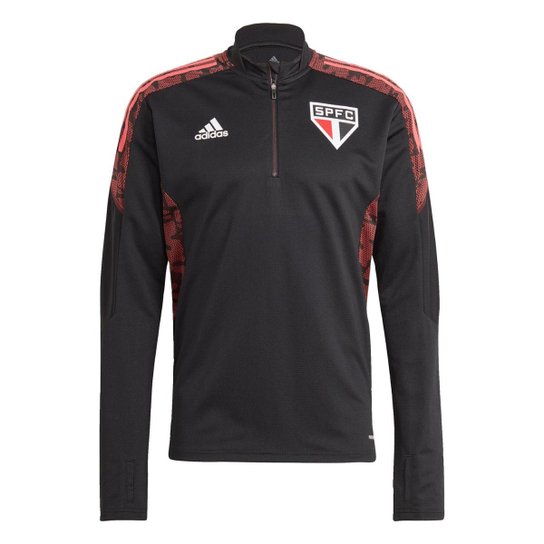 Moletom Treino São Paulo FC Adidas Preto Netshoes