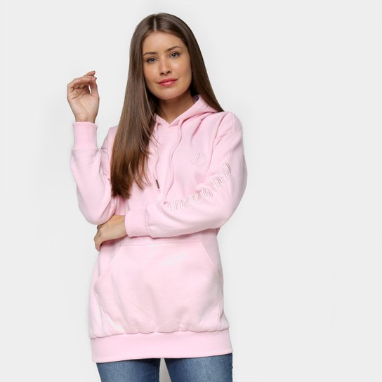 Moletom Tricats Unicolor And CO Oversized Feminino - Rosa