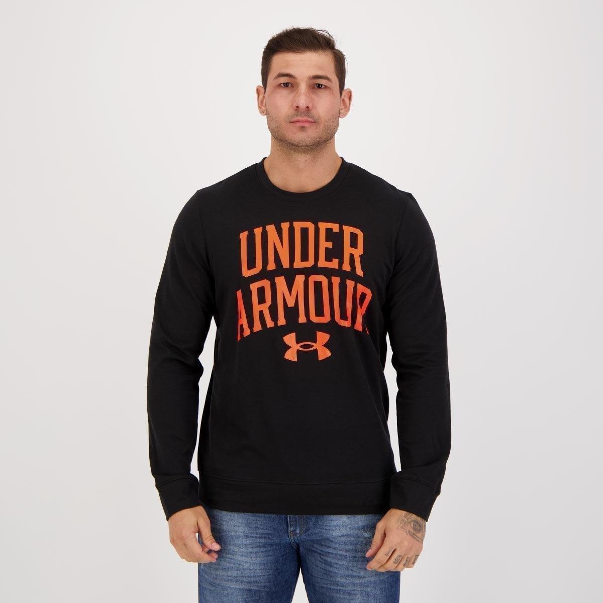 blaze orange under armour moletom com capuz