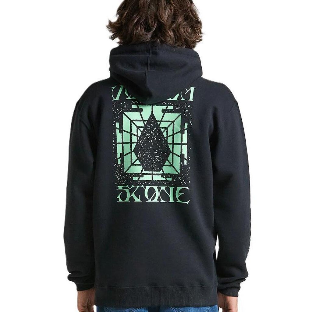 MOLETOM VOLCOM CANGURU FC HANDERRY PRETO MASCULINO