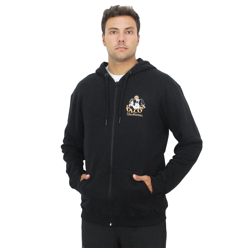 Moletom Volcom Canguru Grindit Preto