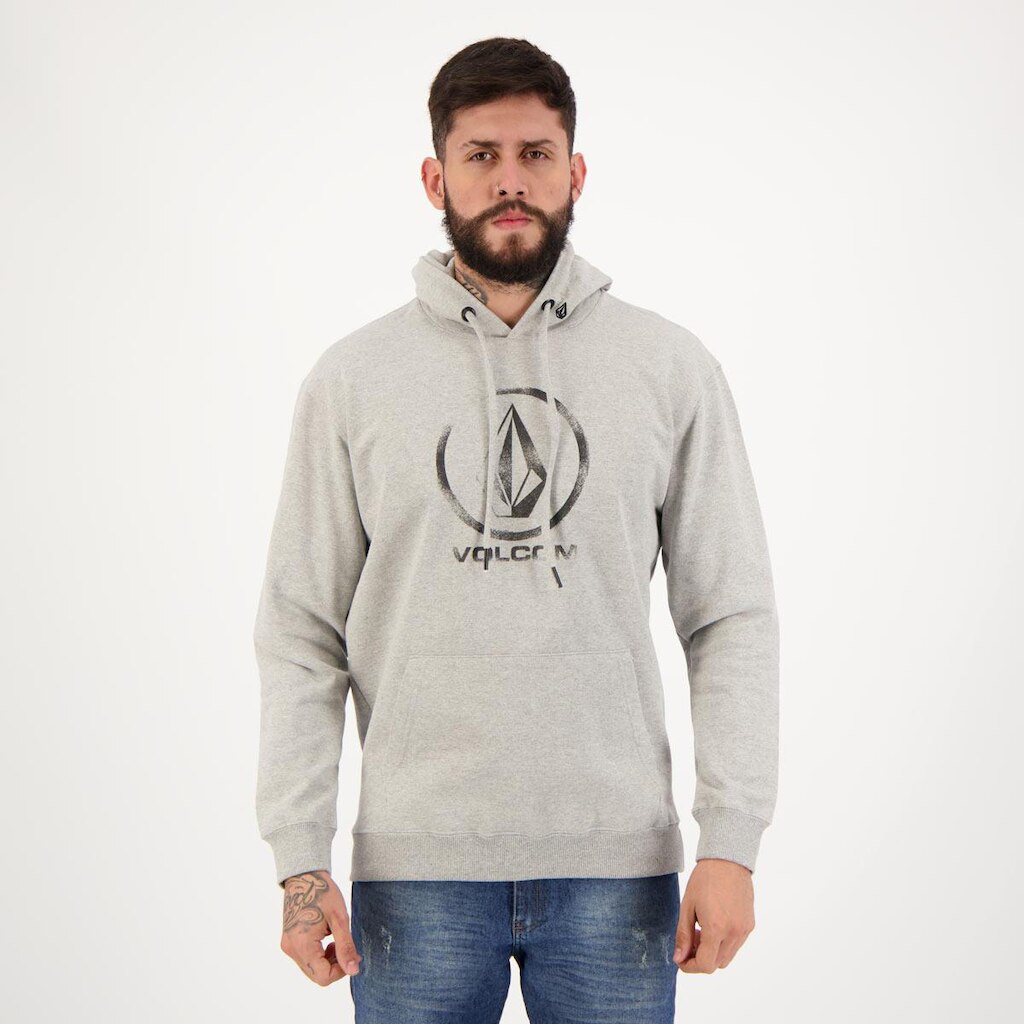 Moletom Volcom Canguru Logo Masculino