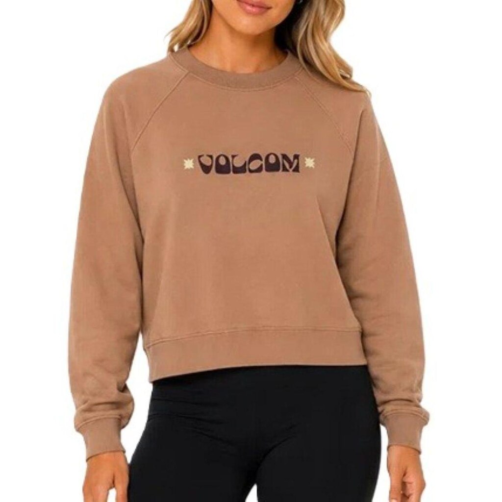 Moletom Volcom Careca Stone Crew Feminino - Bege