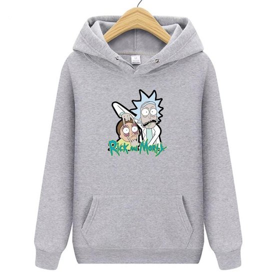 Moleton Blusa de Frio Rick and Morty Dedo no Olho Casaco Moletom
