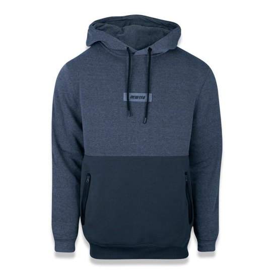 Moleton New Era Canguru Fechado Masculino - Mescla Escuro