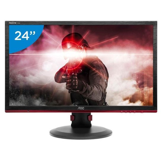 Monitor Gamer AOC Hero G2460PF 24” LED Full HD HDMI VGA 83KHz 1ms - Preto