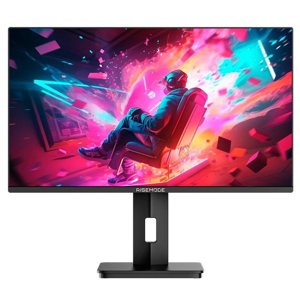 Monitor Gamer Rise Mode 24", QHD, 100Hz, 2ms, IPS, HDMI e DP, Ajuste de Altura,- RM-MOGL-24F1002K-B