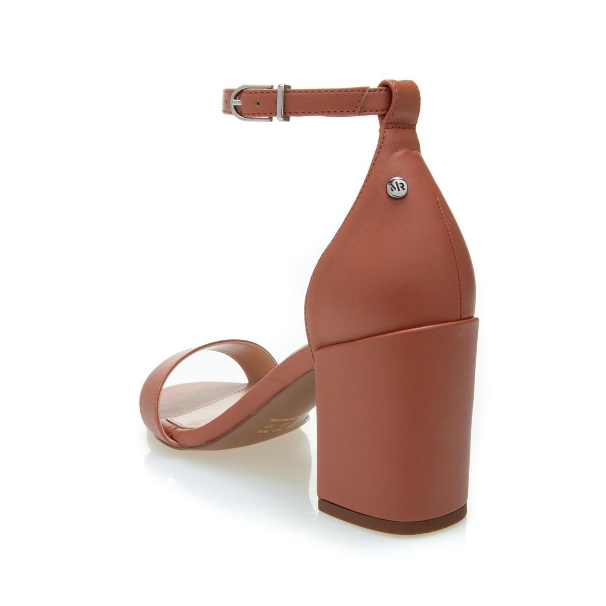 Morena Rosa Sandalia Morena Rosa Salto Bloco Lisa Marrom Marrom