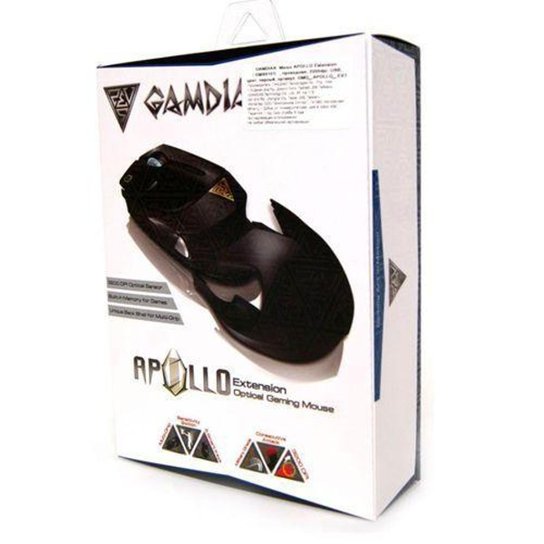 Mouse Gamdias Apollo Extension Optical 3200DPI 64K GMS5101 - Vermelho+Preto