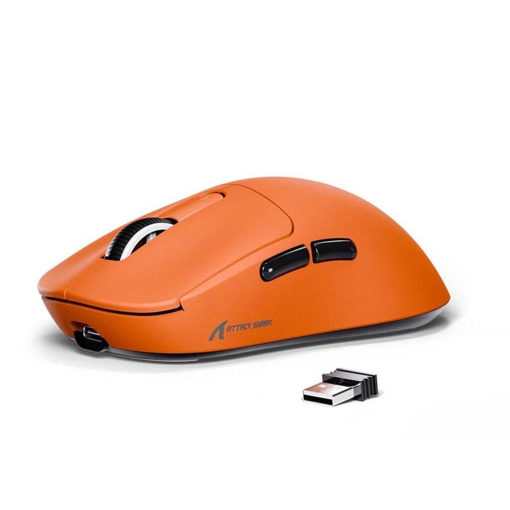 Mouse Gamer Attack Shark 26000 DPI Sensor Óptico PAW3395 6 Botões Programáveis