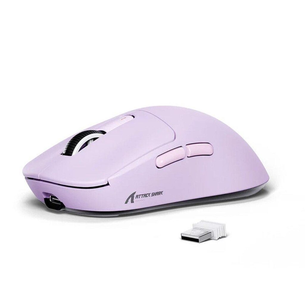 Mouse Gamer Attack Shark X3 Tri-Mode 26000 DPI Sensor Óptico PAW3395 6 Botões Programáveis