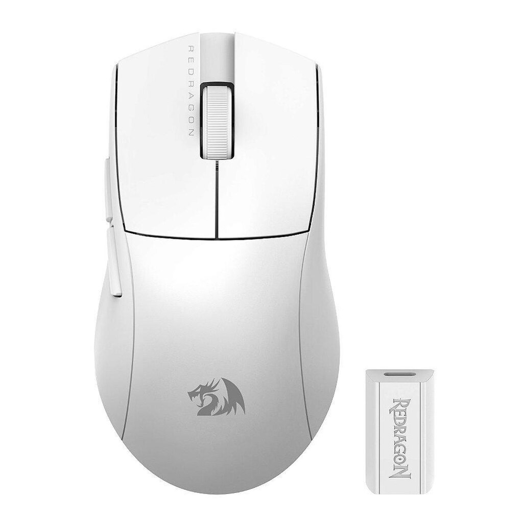 Mouse Gamer Redragon King 4K Pro, Wireless, Bluetooth, 26000 DPI, 7 Botões, Branco - Branco - Uniss