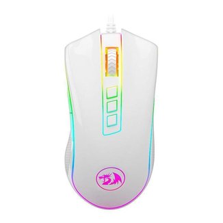 Mouse Gamer Redragon King Cobra Lunar White, RGB, 24000DPI, 8 Botoes, M711W-FPS